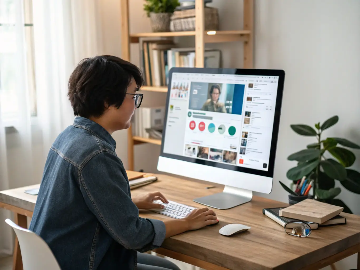 A person reaching out to influencers via email and social media, showcasing the outreach and communication efforts involved in influencer management.